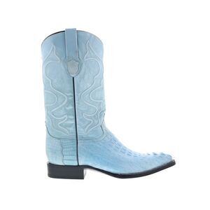 Wild West Mens Caiman Hornback Boots Chihuaha Blue Boots (NWT)